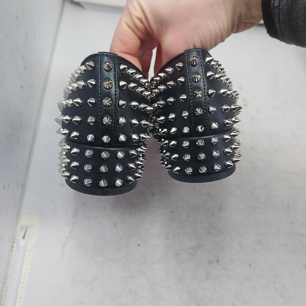CHRISTIAN LOUBOUTIN WOMENS Black Spikeasy Stud Spike Leather Pump - Picture 10 of 12